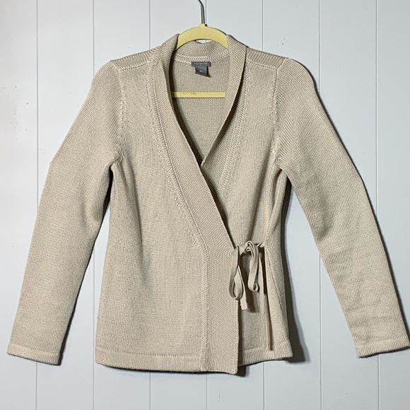 Ann Taylor Wool Blend Wrap Sweater Cardigan - Picture 2 of 5